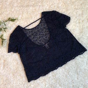 Victoria Secret Navy Blue Crop Top Size XS
